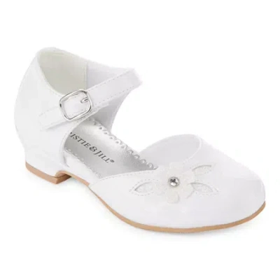 Christie & Jill Lil Heaven Toddler Girls Round Mary Jane Shoes In White