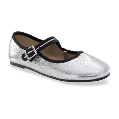 Bcbg Girls Twilight Little & Big Kid Girls Round Closed Toe Mary Jane Shoes In Silver