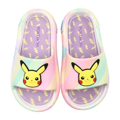 Ground Up Girls Pokemon Pikachu Slide Sandals In Multi