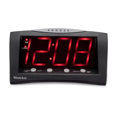 Westclox 1.8" Snooze Alarm Clock In Black