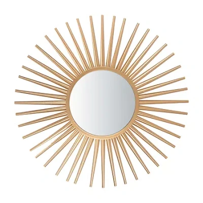 Safavieh Zyla Gold Wall Mount Sunburst Wall Mirror In Gold