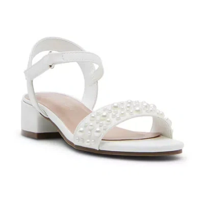Madden Girl Little & Big Girls Judith Block Heel Sandals In White