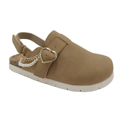 Pop Brystol Little & Big Kid Girls Round Closed Toe Mules In Brown