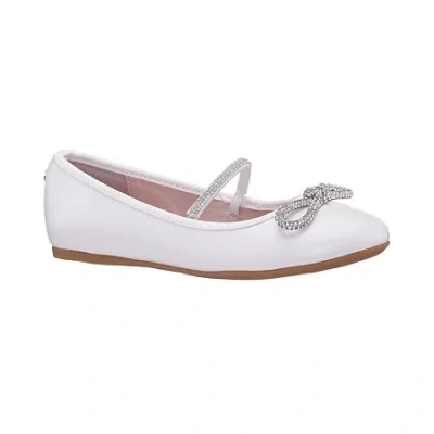 I. Miller Jaritza Little & Big Kid Girls Round Closed Toe Ballet Flats In White