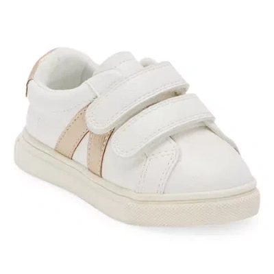 Thereabouts Lil Nova Toddler Girls Round Closed Toe Oxford Shoes In White