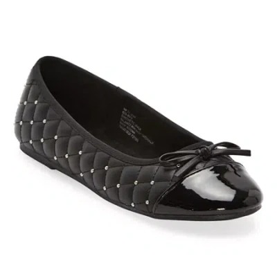 Thereabouts Lexa Little & Big Kid Girls Cap Closed Toe Ballet Flats In Black