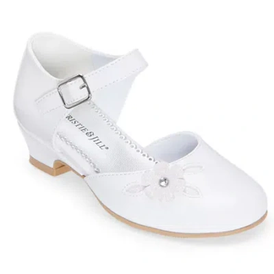 Christie & Jill Heaven Little & Big Kid Girls Round Mary Jane Shoes In White
