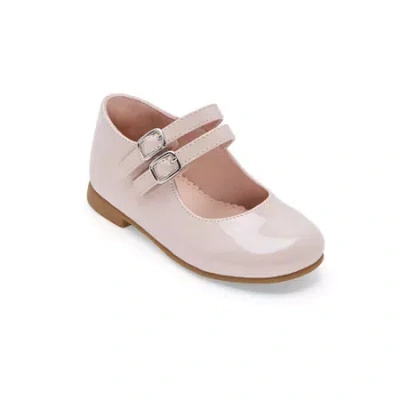 Christie & Jill Lil Dahlia Toddler Girls Round Closed Toe Mary Jane Shoes In Neutral