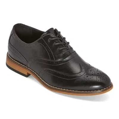 Stacy Adams Dunbar Little & Big Kid Boys Wing Oxford Shoes In Black