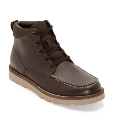 Mutual Weave Mens Drew Flat Heel Lace Up Boots In Brown