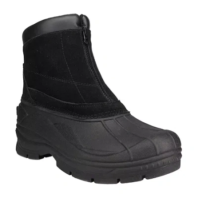 Weatherproof Mens Benson Waterproof Flat Heel Winter Boots In Black