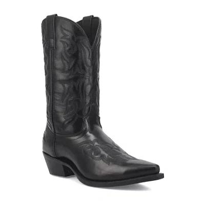 Laredo Mens Hawk Flat Heel Cowboy Boots In Black
