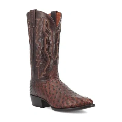 Dan Post Mens Pershing Block Heel Cowboy Boots In Brown