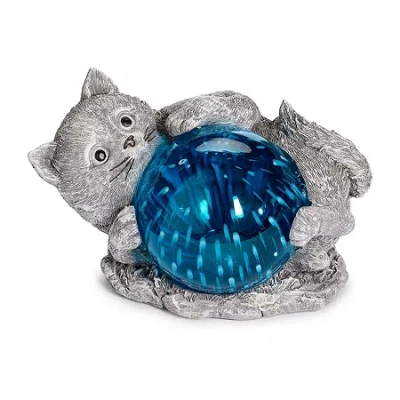 Roman 6in Cat Solar Statue In Multi
