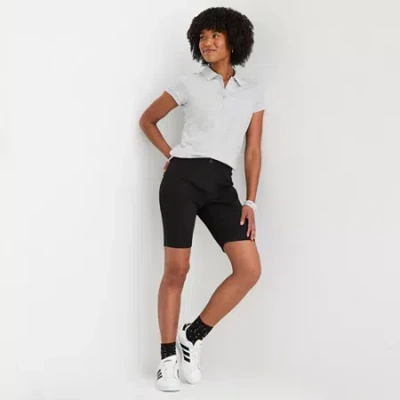 Izod Womens 9 1/4" Juniors Bermuda Short In Black