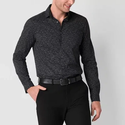 J. Ferrar Ultra Comfort Mens Long Sleeve Slim Fit Stretch Fabric Wrinkle Free Button-down Shirt In Multi