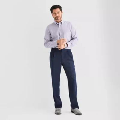 Stafford Mens Classic Fit Dress Pleated Pant In Multi