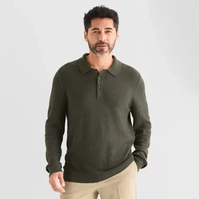 Stafford Mens Long Sleeve Pullover Sweater In Animal Print