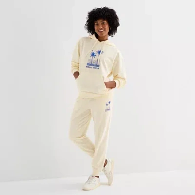 Hurley Womens Juniors Cuffed Mid Rise Knit Jogger Pant In Sand