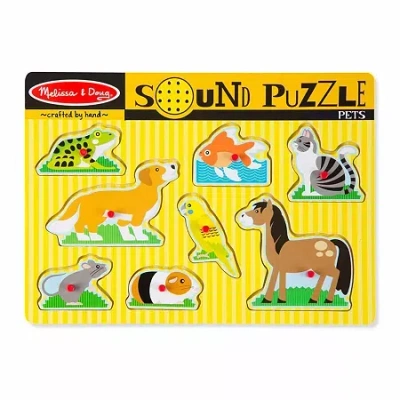 Melissa & Doug Pets Sound 9-pc. Non-toxic Puzzle In Multi