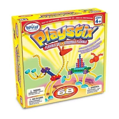 Popular Playthings Playstix Flexible Set: 68 Pcs In Yellow