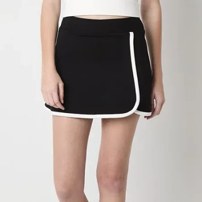 Arizona Built In Shorts Womens Juniors Active Wrap Skirt In Black
