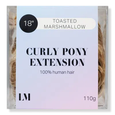 Locks & Mane 18" Curly Human Hair Ponytail - Toasted Marshmallow In Multi