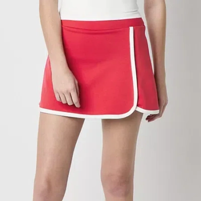 Arizona Built In Shorts Womens Juniors Active Wrap Skirt In Red