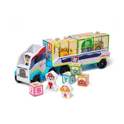 Melissa & Doug Paw Patrol Wooden Abc Block Truck Building Blocks 32-pc. In Multi