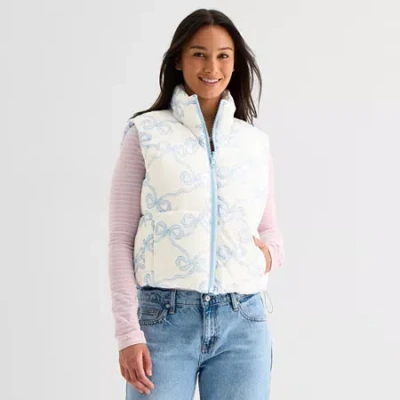Forever 21 Womens Lightweight Juniors Puffer Vest In White