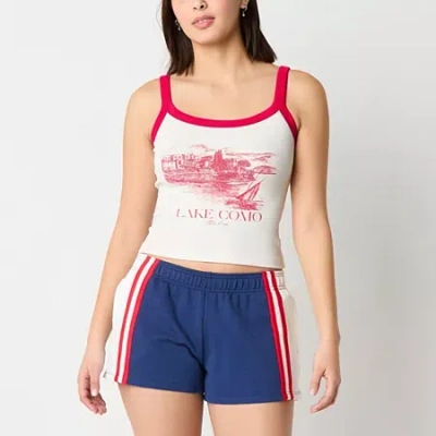 Arizona Womens Juniors Scoop Neck Tank Top In Multi