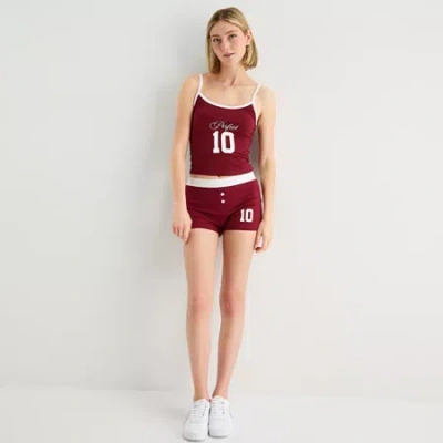 Forever 21 Womens Juniors Round Neck Sleeveless Camisole In Red