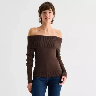 Forever 21 Juniors Womens Long Sleeve Pullover Sweater In Brown