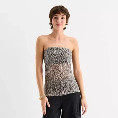 Forever 21 Womens Juniors Sequin Tube Top In Brown