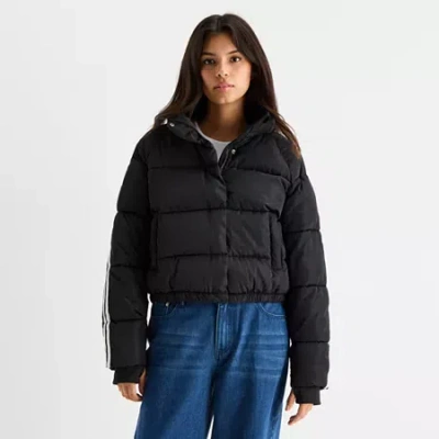 Forever 21 Womens Juniors Heavyweight Puffer Jacket In Black