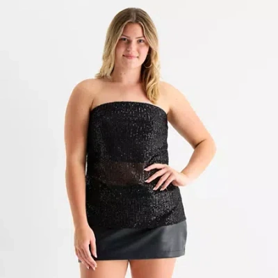Forever 21 Womens Juniors Plus Tube Top In Black