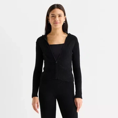 Forever 21 Womens Long Sleeve Hoodie In Black