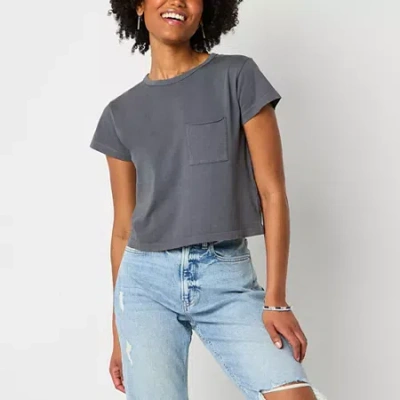 Arizona Womens Juniors Short Sleeve T-shirt In Multi