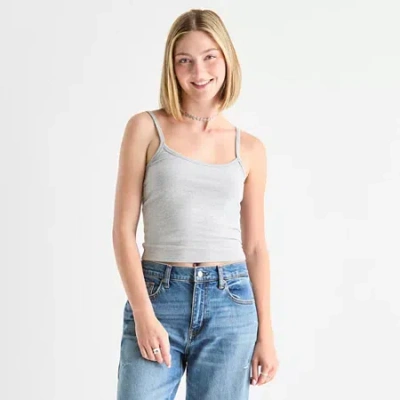 Arizona Womens Juniors Sleeveless Camisole In Gray