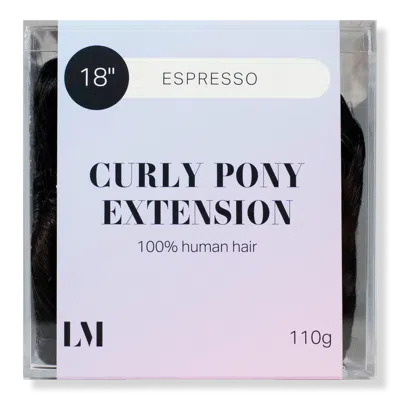 Locks & Mane 18" Curly Human Hair Ponytail - Espresso In Multi