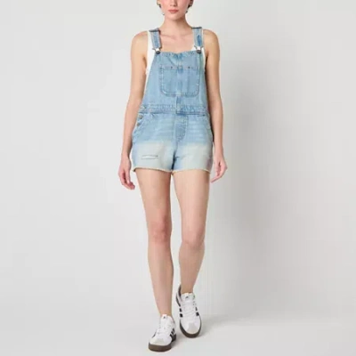 Arizona Sleeveless Womens Shortalls Juniors In Blue
