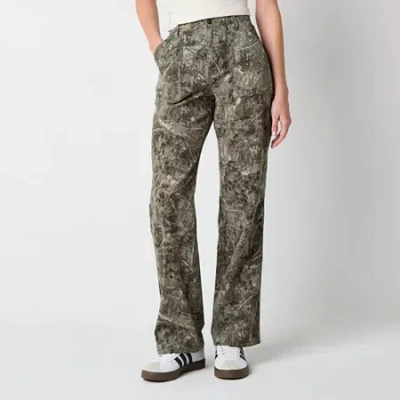 Arizona Womens Juniors Highest Rise Straight Leg Jean In Brown