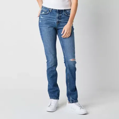 Arizona Drainpipe Womens Juniors Short Skinny Fit Jean In Blue