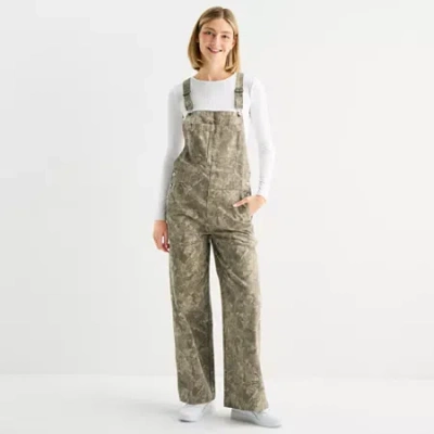 Arizona Sleeveless Womens Overalls Juniors In Gray