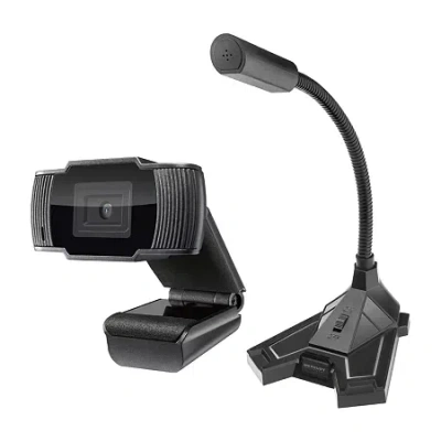 Merkury Innovations Merkury Hd Webcam/mic Set In Black