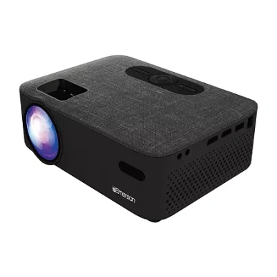 Emerson Lcd Projector With Carrying Case In Black