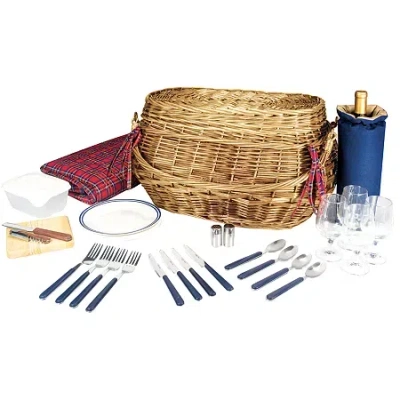 Picnic Time Highlander Picnic Basket - Service For 4 In Red