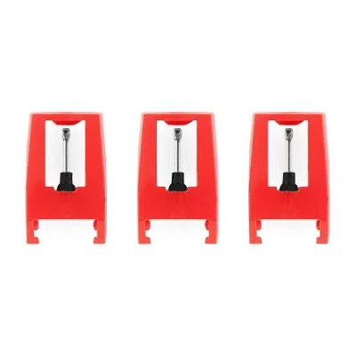 Victrola 3 Pack Turntable Replacement Needles For  Record Players In Red