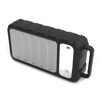 Brookstone Magnetic Pulse Wireless Speaker With Cob Flashlight In Black