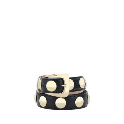 Khaite Black Calf Leather Bos Taurus Belt